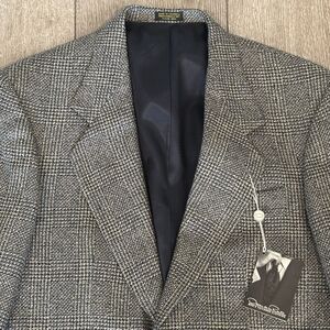 Oscar de la Renta Silk Wool Sport Coat Jacket Blazer Men's 38S NWT Vintage